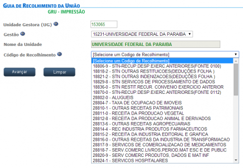 Como gerar uma GRU - Guia de Recolhimento da União — Coordenadoria